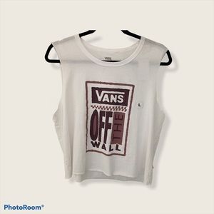 Vans Big Ticket Muscle Crop Tee Women’s Large 50% Off